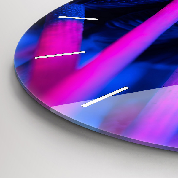 Zegar szklany okrągły Magiczne kolorowe grzyby