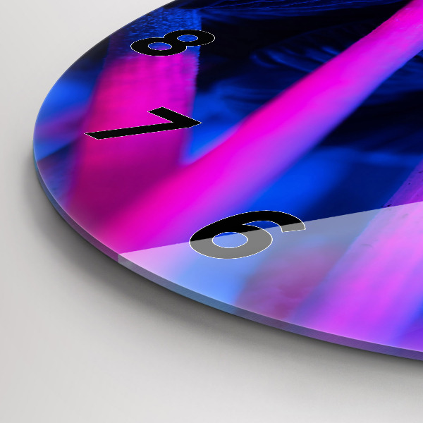 Zegar szklany okrągły Magiczne kolorowe grzyby