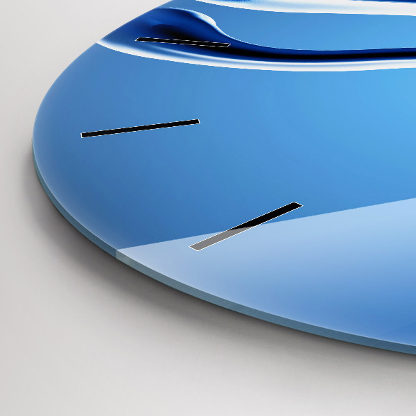 Zegar okrągły z nadrukiem Abstrakcja cieczy