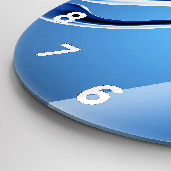 Zegar okrągły z nadrukiem Abstrakcja cieczy