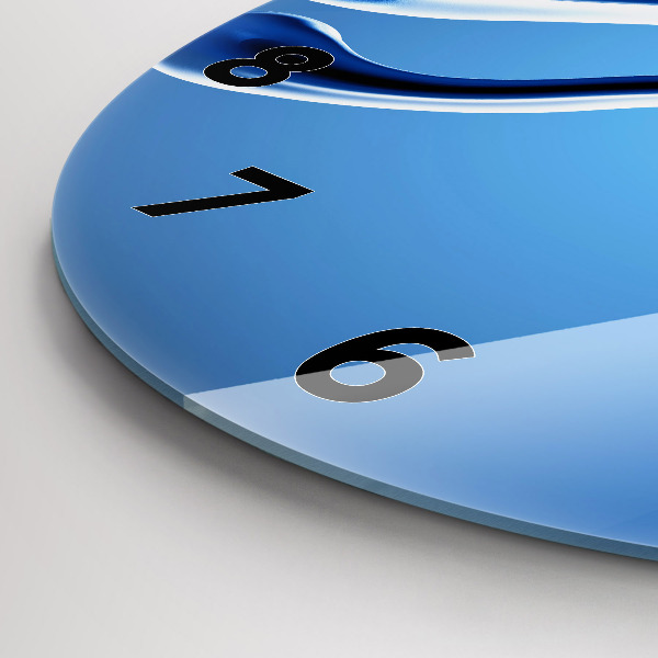 Zegar okrągły z nadrukiem Abstrakcja cieczy