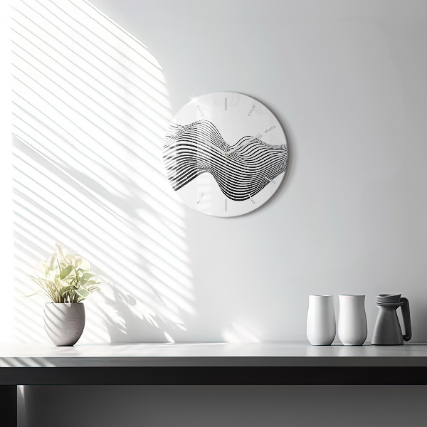 Zegar okrągły z nadrukiem Sztuka czarno-biała