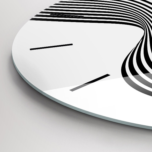 Zegar okrągły z nadrukiem Sztuka czarno-biała