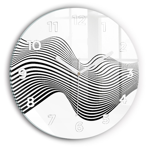 Zegar okrągły z nadrukiem Sztuka czarno-biała