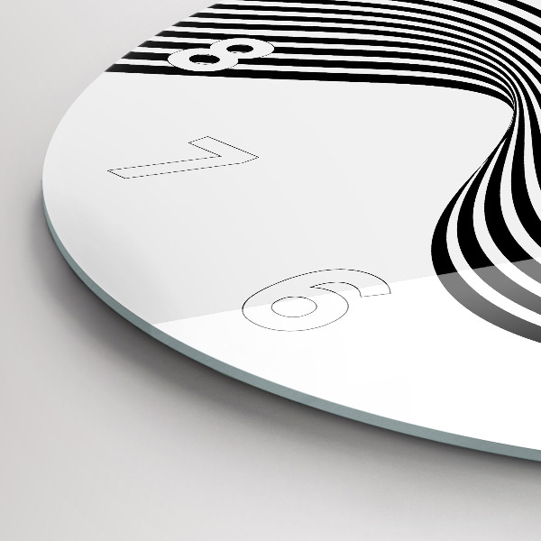 Zegar okrągły z nadrukiem Sztuka czarno-biała