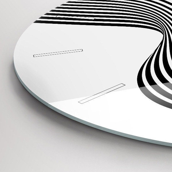 Zegar okrągły z nadrukiem Sztuka czarno-biała