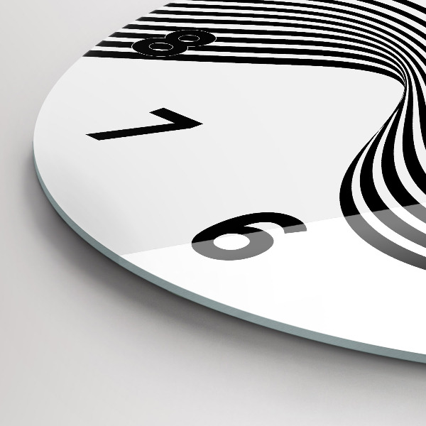 Zegar okrągły z nadrukiem Sztuka czarno-biała