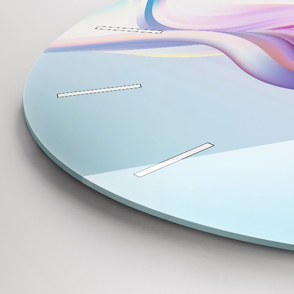 Zegar okrągły z nadrukiem Pastelowa abstrakcja fal