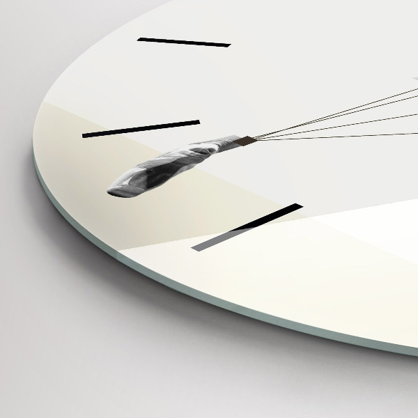 Zegar szklany okrągły Abstrakcja kobieta tancerka