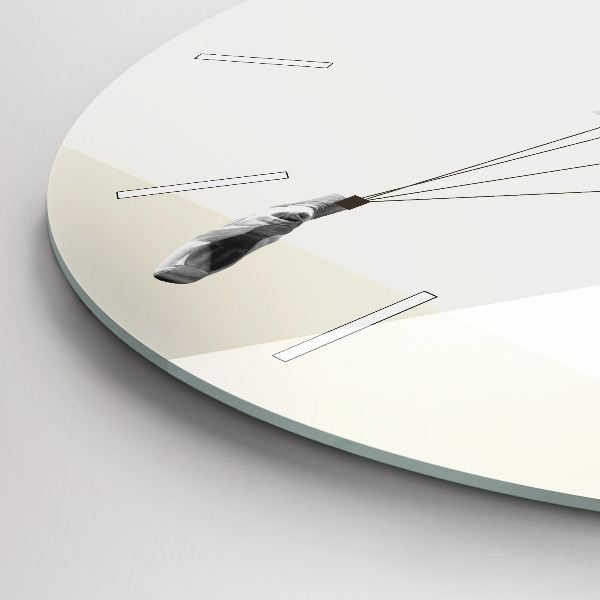 Zegar szklany okrągły Abstrakcja kobieta tancerka