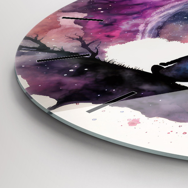 Zegar szklany okrągły Medytacja styl życia