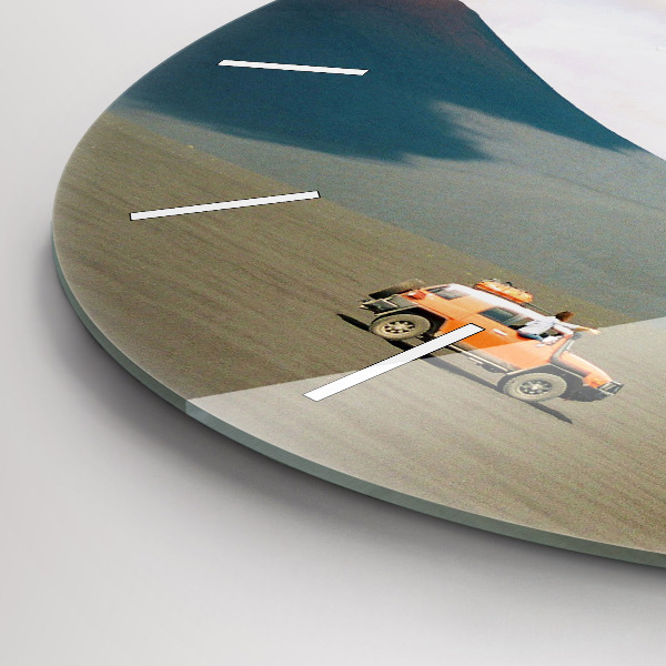 Zegar okrągły z nadrukiem Pojazd na pustyni Kamczatka