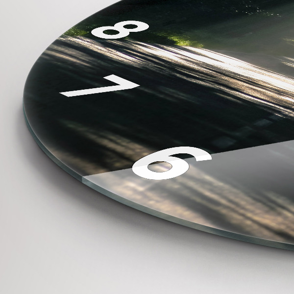 Zegar okrągły z nadrukiem Leśna droga