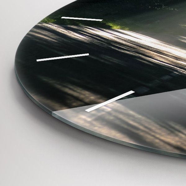 Zegar okrągły z nadrukiem Leśna droga