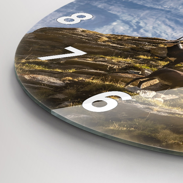 Zegar okrągły z nadrukiem Koza w Dolinie Aosta