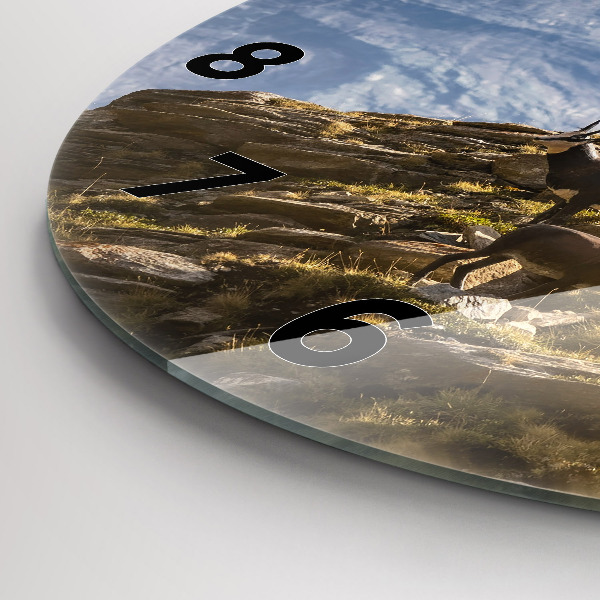 Zegar okrągły z nadrukiem Koza w Dolinie Aosta