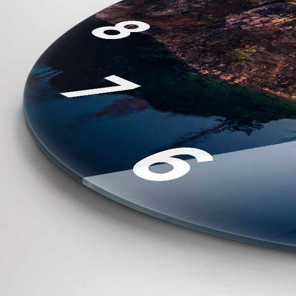 Zegar okrągły z nadrukiem Kraków jezioro Zakrzówek