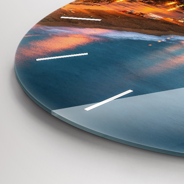 Zegar ścienny okrągły Plaża w Barcelonie