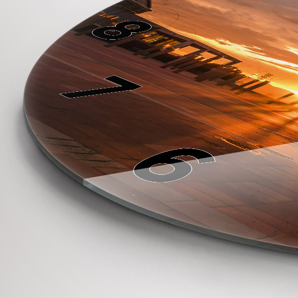 Zegar szklany okrągły Barcelona Park Olimpijski