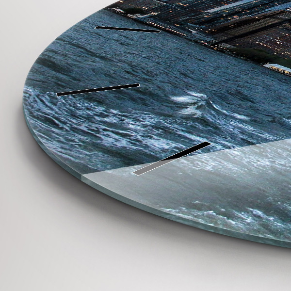 Zegar okrągły z nadrukiem Panorama Nowy Jork