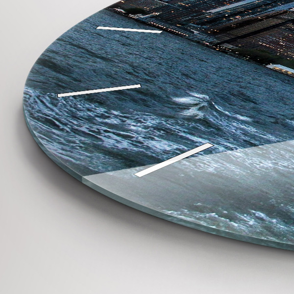 Zegar okrągły z nadrukiem Panorama Nowy Jork