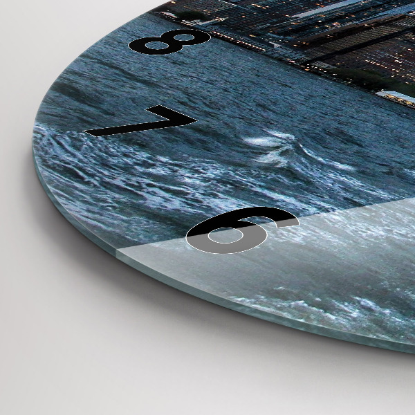 Zegar okrągły z nadrukiem Panorama Nowy Jork