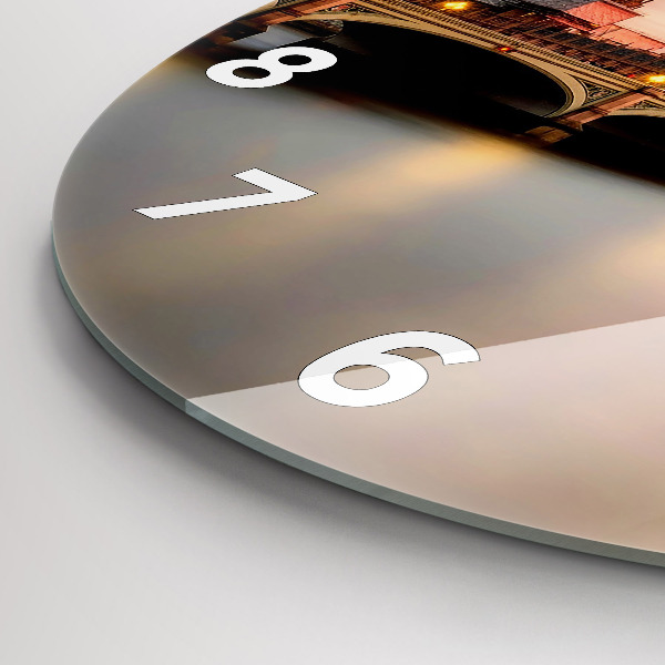 Zegar okrągły z nadrukiem Big Ben panorama Londynu