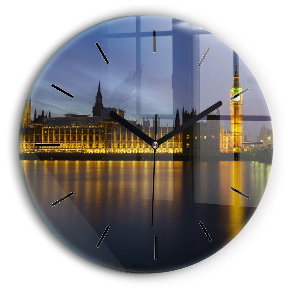 Zegar okrągły z nadrukiem Pałac Winchester Londyn