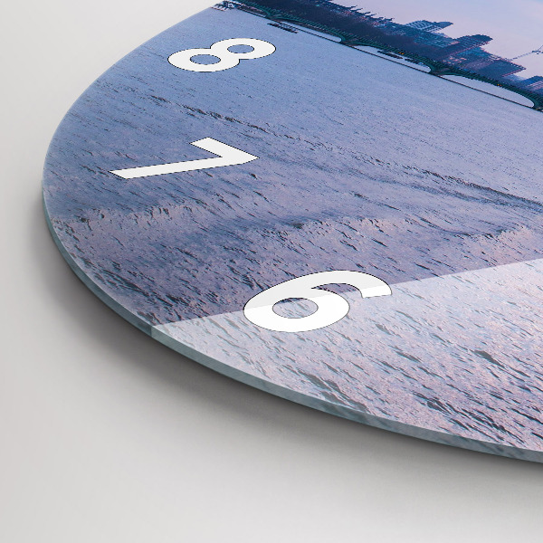 Zegar okrągły z nadrukiem London Eye panorama miasta