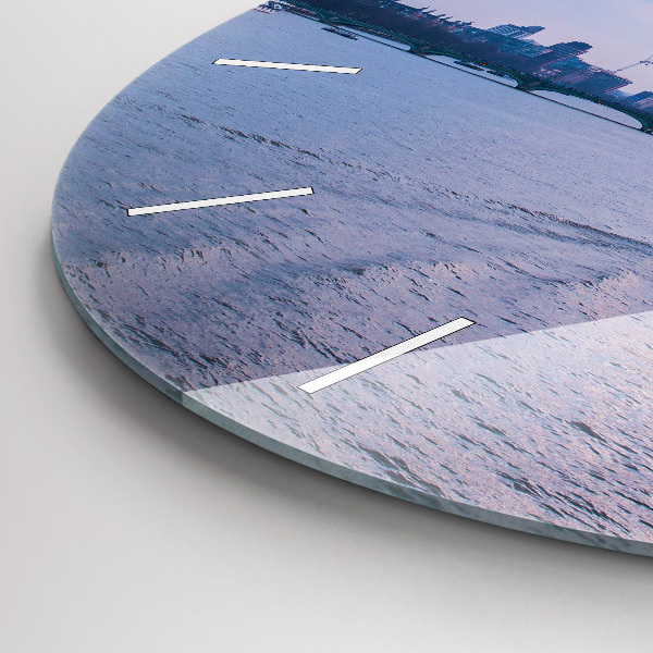 Zegar okrągły z nadrukiem London Eye panorama miasta