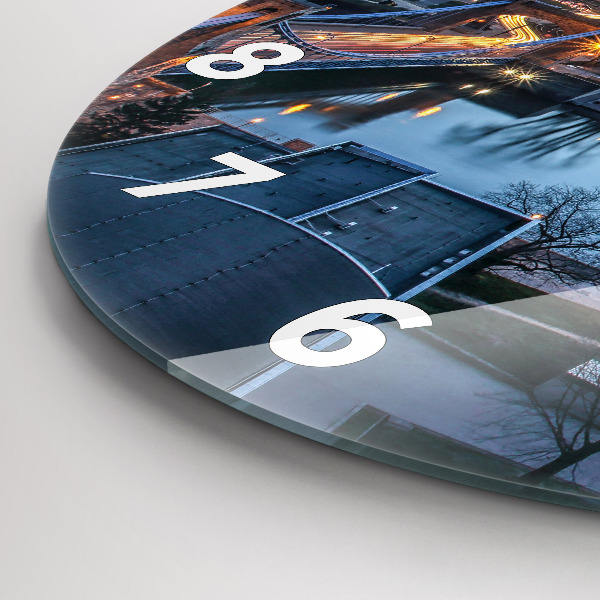 Zegar ścienny okrągły Wrocław z drona