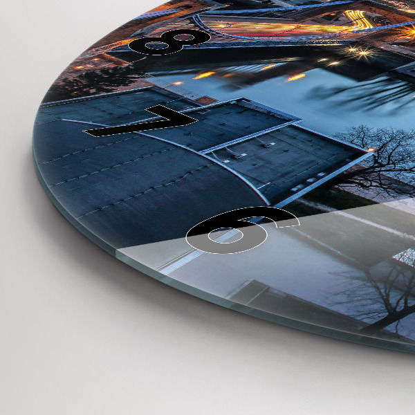 Zegar ścienny okrągły Wrocław z drona