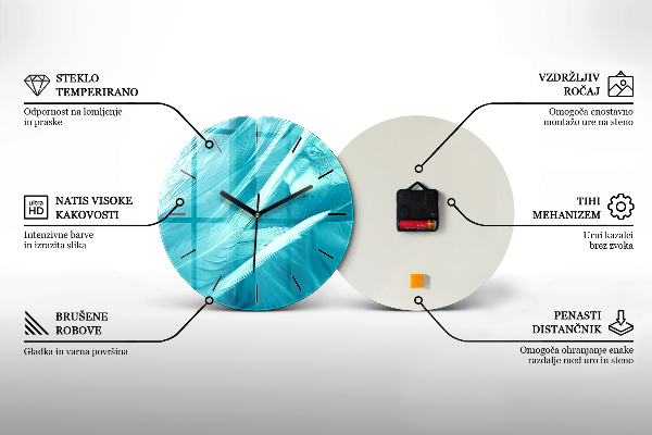 Zegar szklany okrągły Poznań panorama grafika