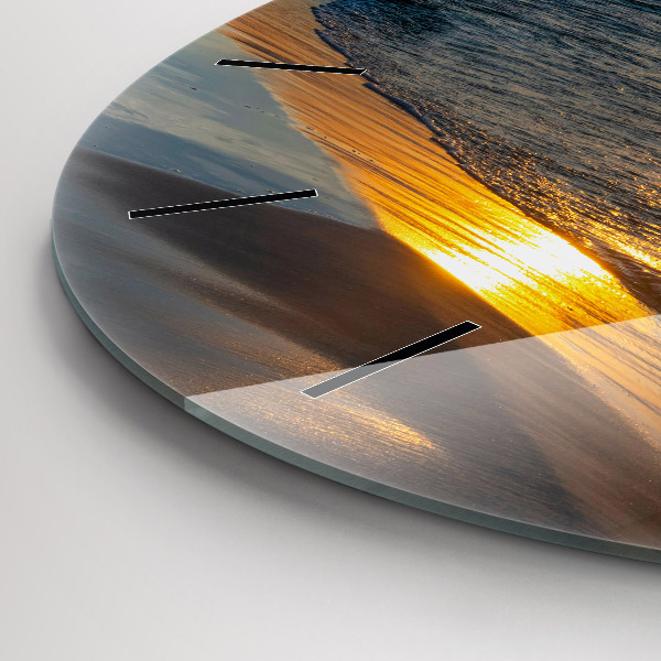 Zegar szklany okrągły Władysławowo Morze Bałtyckie