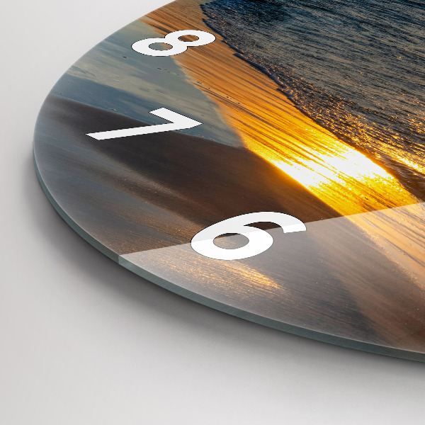 Zegar szklany okrągły Władysławowo Morze Bałtyckie