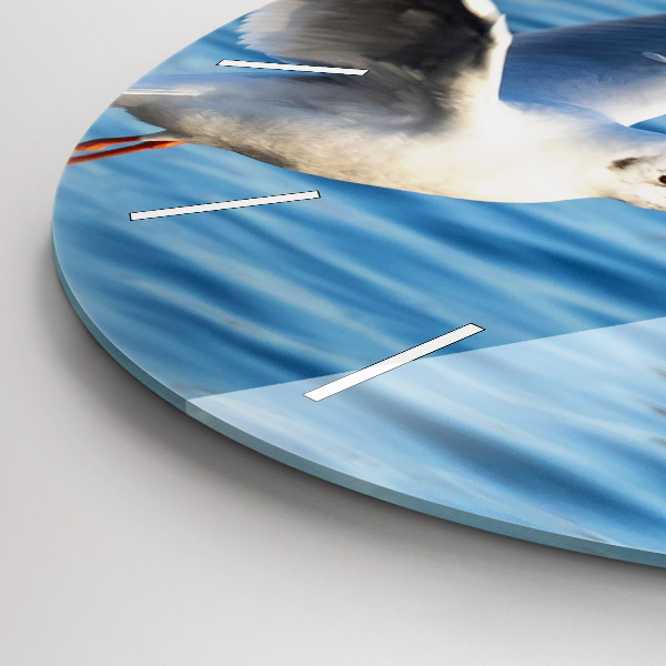 Zegar szklany okrągły Mewy w Gdyni