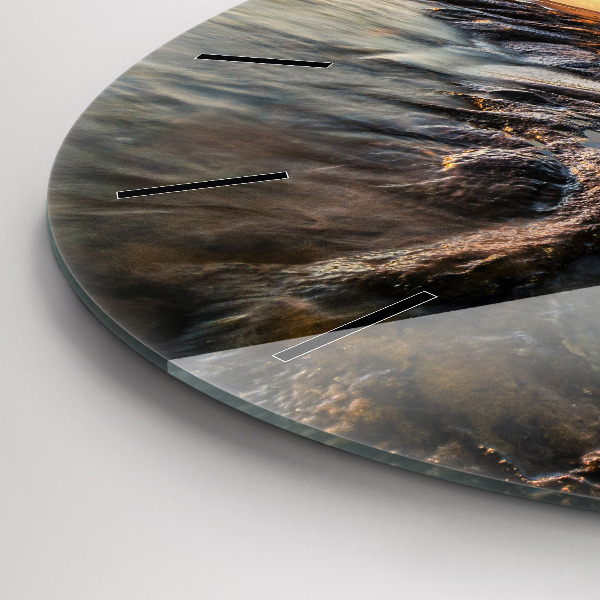 Zegar ścienny okrągły Latarnia i morze Bałtyckie