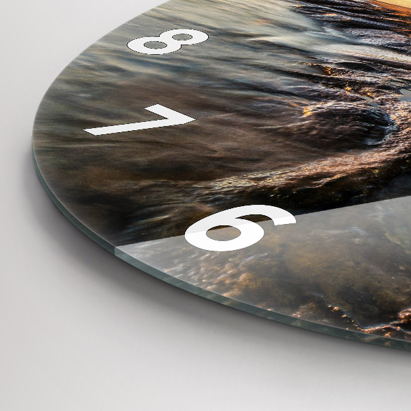 Zegar ścienny okrągły Latarnia i morze Bałtyckie