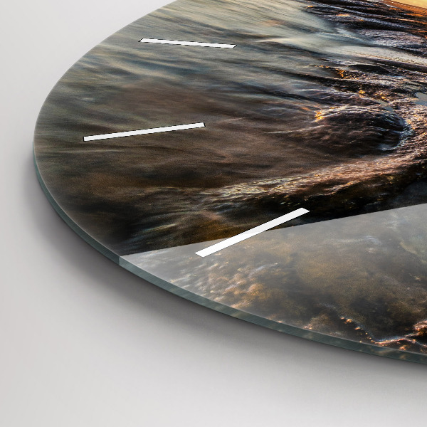 Zegar ścienny okrągły Latarnia i morze Bałtyckie