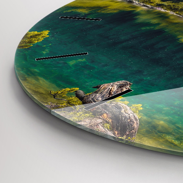 Zegar okrągły z nadrukiem Morskie Oko w Tatrach