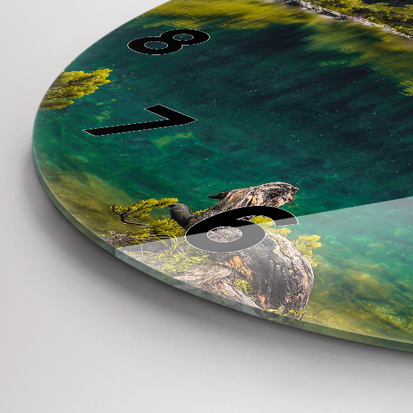 Zegar okrągły z nadrukiem Morskie Oko w Tatrach