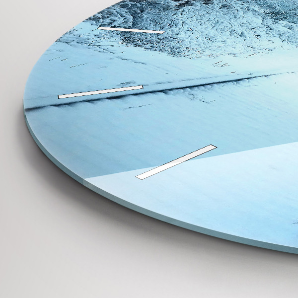 Zegar okrągły z nadrukiem Sarny na torach