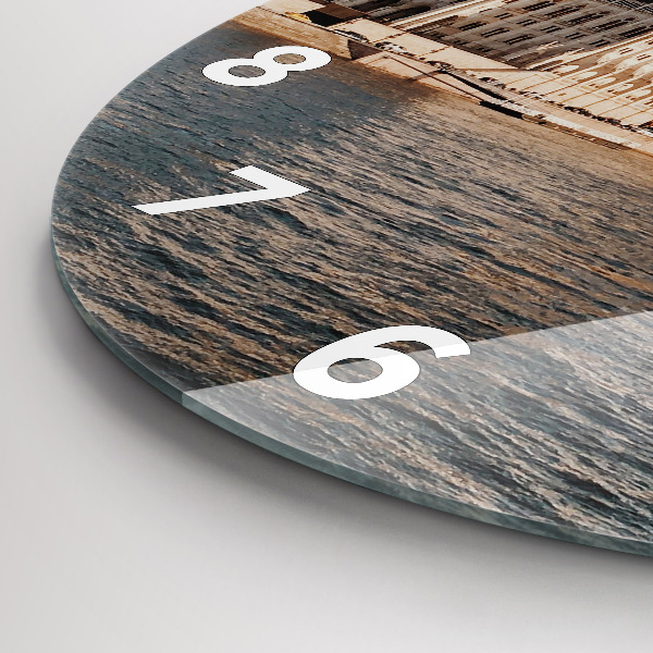 Zegar okrągły z nadrukiem Parlament w Budapeszcie