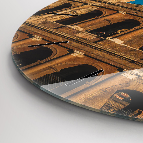 Zegar okrągły z nadrukiem Koloseum we Włoszech