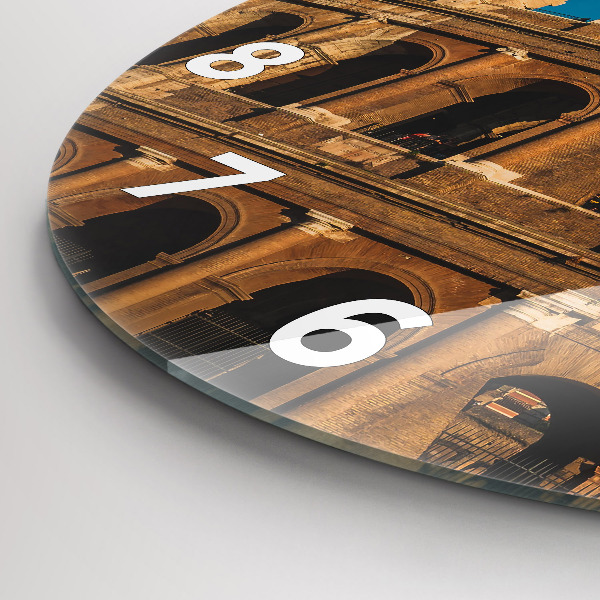 Zegar okrągły z nadrukiem Koloseum we Włoszech