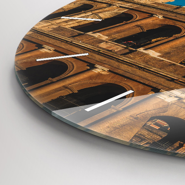 Zegar okrągły z nadrukiem Koloseum we Włoszech