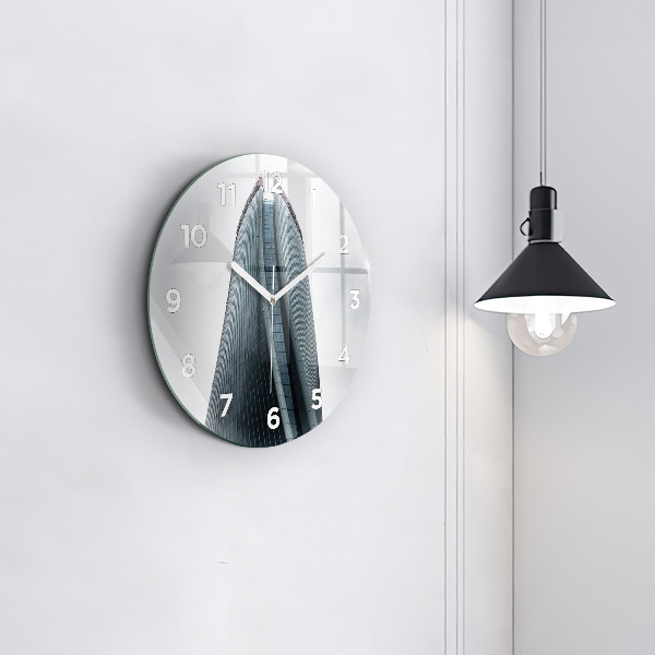 Zegar okrągły z nadrukiem Wieżowiec w Mediolanie