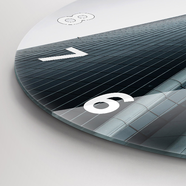 Zegar okrągły z nadrukiem Wieżowiec w Mediolanie