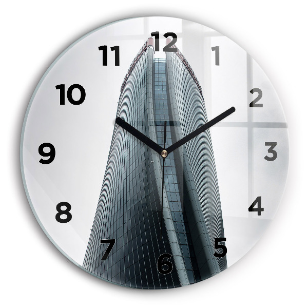 Zegar okrągły z nadrukiem Wieżowiec w Mediolanie