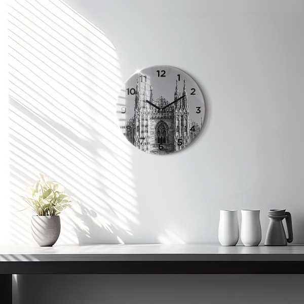 Zegar okrągły z nadrukiem Katedra Duomo Di Milano